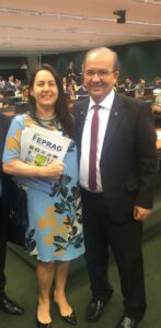 Adelia Guerra da FEPRAG com o Deputado Jorginho Mello